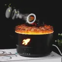 Aromatherapy Humidifier,Colorful Flame Atmosphere Light, Volcano Lava Design, Large Spray Humidifier, for Any Home or Office
