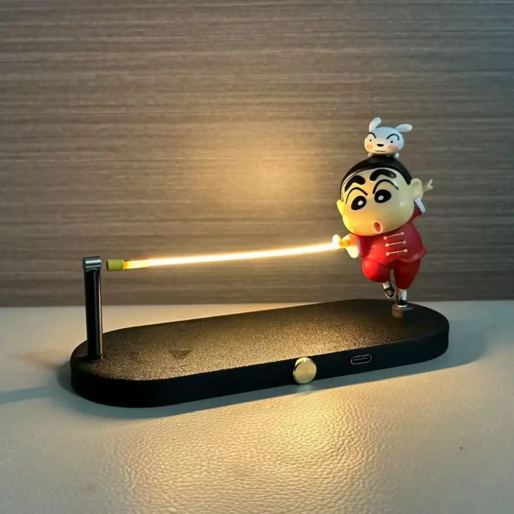Crayon Shinchan night light Cartoon Birthday Gift Nohara Anime Figure Style Floating Night Light with Warm Glow – Magnetic Suspension Desk Ornament